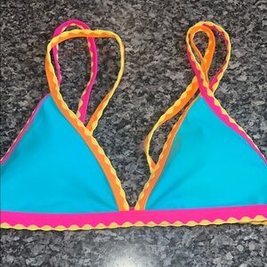 Neon Multicolor Bikini Top Shein size‎ small
